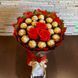 Подарочный набор из сладостей Ferrero Rocher 18 шт и мыльные вечные розы 3 шт, красно-золотой bgs032 czerwony i złoty фото 6