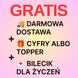 GRATIS!!! DARMOWA DOSTAWA 0,00 zł + CYFRY ALBO TOPPER + BILECIK na życzenia Kartka - bilecik zdjęcie