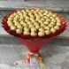 Prezent na 70 Urodziny lub Rocznicę Ślubu, Imeniny, Ślub, Wesele. Słodki Mega Bukiet ze słodyczy Ferrero Rocher (70 sztuk cukierk&oacute;w) bgs047 czerwony F33 70  zdjęcie 4