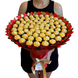 Prezent na 70 Urodziny lub Rocznicę Ślubu, Imeniny, Ślub, Wesele. Słodki Mega Bukiet ze słodyczy Ferrero Rocher (70 sztuk cukierk&oacute;w) bgs047 czerwony i złoty 70szt F33  zdjęcie 8