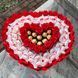 Подарок на 40 50 55 65 Сладкий мега букет в форме сердца с конфетами Raffaello и Ferrero Rocher (размер сердца 45 см * 38 см) bgs010 фото 7