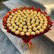 Prezent na 75 urodziny lub Rocznicę Ślubu, Imeniny, Ślub, Wesele. Słodki Mega Bukiet ze słodyczy Ferrero Rocher (75 sztuk cukierk&oacute;w) bgs041 czerwony F33 75  zdjęcie 2