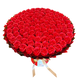 BUKIET 101 CZERWONYCH R&Oacute;Ż MYDLANYCH DLA DZIEWCZYNY KOBIETY DUŻY MEGA PREZENT NA URODZINY ROCZNICĘ ŚLUBU PREMIUM Z DOSTAWĄ FLOWER BOX mydlany kwiaty mydlane r&oacute;że bg010 czerwony i złoty zdjęcie 6