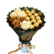 Słodki bukiet zielony i złoty ze słodyczy Ferrero Rocher i 7 mydlanych r&oacute;ż (średnica 20 cm) bgs033 zielony i złoty zdjęcie 7