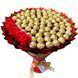 Подарунок на 70-річний ювілей солодкий букет з цукерок Ferrero Rocher 70 шт і мильних троянд bgs048 (70+5 / f33) czerwony фото