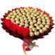 Подарунок на 70-річний ювілей солодкий букет з цукерок Ferrero Rocher 70 шт і мильних троянд bgs048 (70+5 / f33) czerwony фото 5
