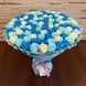 BUKIET 101 R&Oacute;Ż MYDLANYCH NIEBIESKO-KREMOWY MIX DLA DZIEWCZYNY KOBIETY DUŻY MEGA PREZENT NA URODZINY ROCZNICĘ ŚLUBU PREMIUM Z DOSTAWĄ FLOWER BOX mydlany kwiaty mydlane r&oacute;że bg010 niebieski krem mix zdjęcie 7
