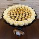 Zestaw prezentowy ze słodyczy Ferrero Rocher 50 szt i mydlane wieczne r&oacute;że 21 szt, czarno-złoty bgs056 (50ferr+21r&oacute;ż / F33) czarny i złoty  zdjęcie 6