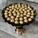 Prezent na 50 urodziny lub Rocznicę Ślubu, Imeniny, Ślub, Wesele. Słodki bukiet ze słodyczy Ferrero Rocher (50 sztuk cukierk&oacute;w) bgs043 (ф=29) (50 szt) czarny i złoty zdjęcie 5