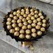 Prezent na 50 urodziny lub Rocznicę Ślubu, Imeniny, Ślub, Wesele. Słodki bukiet ze słodyczy Ferrero Rocher (50 sztuk cukierk&oacute;w) bgs043 (ф=29) (50 szt) czarny i złoty zdjęcie 9
