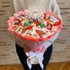 Słodki bukiet r&oacute;żowy na urodziny ze slodyczy Kinder. Prezent Komunia (średnica 30 cm) bgs019 r&oacute;żowy 34 zdjęcie 9
