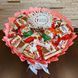 Słodki bukiet r&oacute;żowy na urodziny ze slodyczy Kinder. Prezent Komunia (średnica 30 cm) bgs019 r&oacute;żowy 34 zdjęcie 12