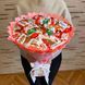 Słodki bukiet r&oacute;żowy na urodziny ze slodyczy Kinder. Prezent Komunia (średnica 30 cm) bgs019 r&oacute;żowy 34 zdjęcie 2