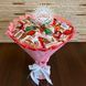 Słodki bukiet r&oacute;żowy na urodziny ze slodyczy Kinder. Prezent Komunia (średnica 30 cm) bgs019 r&oacute;żowy 34 zdjęcie 13