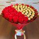 Zestaw prezentowy ze słodyczy Ferrero Rocher 42 szt i mydlane wieczne r&oacute;że 18 szt, czerwono-złoty bgs036 czerwony i złoty (42+18r&oacute;ż / f33) zdjęcie 6