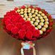 Zestaw prezentowy ze słodyczy Ferrero Rocher 42 szt i mydlane wieczne r&oacute;że 18 szt, czerwono-złoty bgs036 czerwony i złoty (42+18r&oacute;ż / f33) zdjęcie 7