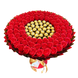 Подарочный набор из сладостей Ferrero Rocher 37 шт и мыльные вечные розы 80 шт, красно-золотой bgs058 (80r&oacute;ż + 37ferr / F48) czerwony i złoty фото 5
