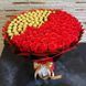Солодкий їстівний червоно-золотий Мега Дужий Букет з Ferrero Rocher та 60 шт мильних троянд. Подарунок на 60 років bgs052 czerwony (f48 / 60+60) фото 4