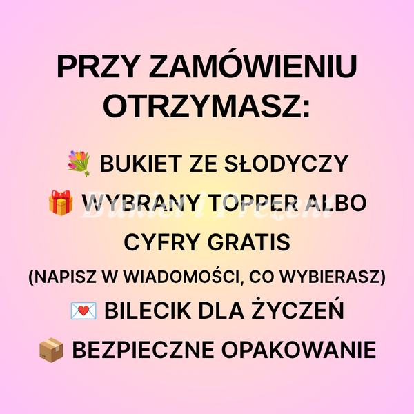 Słodki jadalny bukiet kolory r&oacute;żowy puder z cukierkami Raffaello. Prezent Komunia (średnica 30 cm) bgs004 zdjęcie