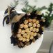 Prezent na 25 Rocznicę Ślubu, Urodziny, Imeniny. Bukiet czarny i złoty ze słodyczy Ferrero Rocher (25 szt) bgs013 czarny i złoty zdjęcie 2