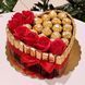 Zestaw prezentowy ze słodyczy Ferrero Rocher 18 szt i Merci 35 szt i mydlane wieczne r&oacute;że 7 szt ss004 zdjęcie 4