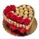Zestaw prezentowy ze słodyczy Ferrero Rocher 18 szt i Merci 35 szt i mydlane wieczne r&oacute;że 7 szt ss004 zdjęcie 1