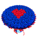 BUKIET 101 GRANATOWYCH R&Oacute;Ż MYDLANYCH Z CZERWONYM SERCEM DLA DZIEWCZYNY KOBIETY DUŻY MEGA PREZENT NA URODZINY ROCZNICĘ ŚLUBU PREMIUM Z DOSTAWĄ FLOWER BOX mydlany kwiaty mydlane r&oacute;że bg010 granatowy i czerwone serce zdjęcie 4