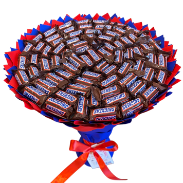Zestaw prezentowy &ndash; bukiet ze słodyczy Snickers 75 szt snickers f29 zdjęcie