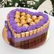 Подарок в форме сердца со сладостями Ferrero Rocher, Merci и розами лавандового цвета ss014 lawendowy фото 7